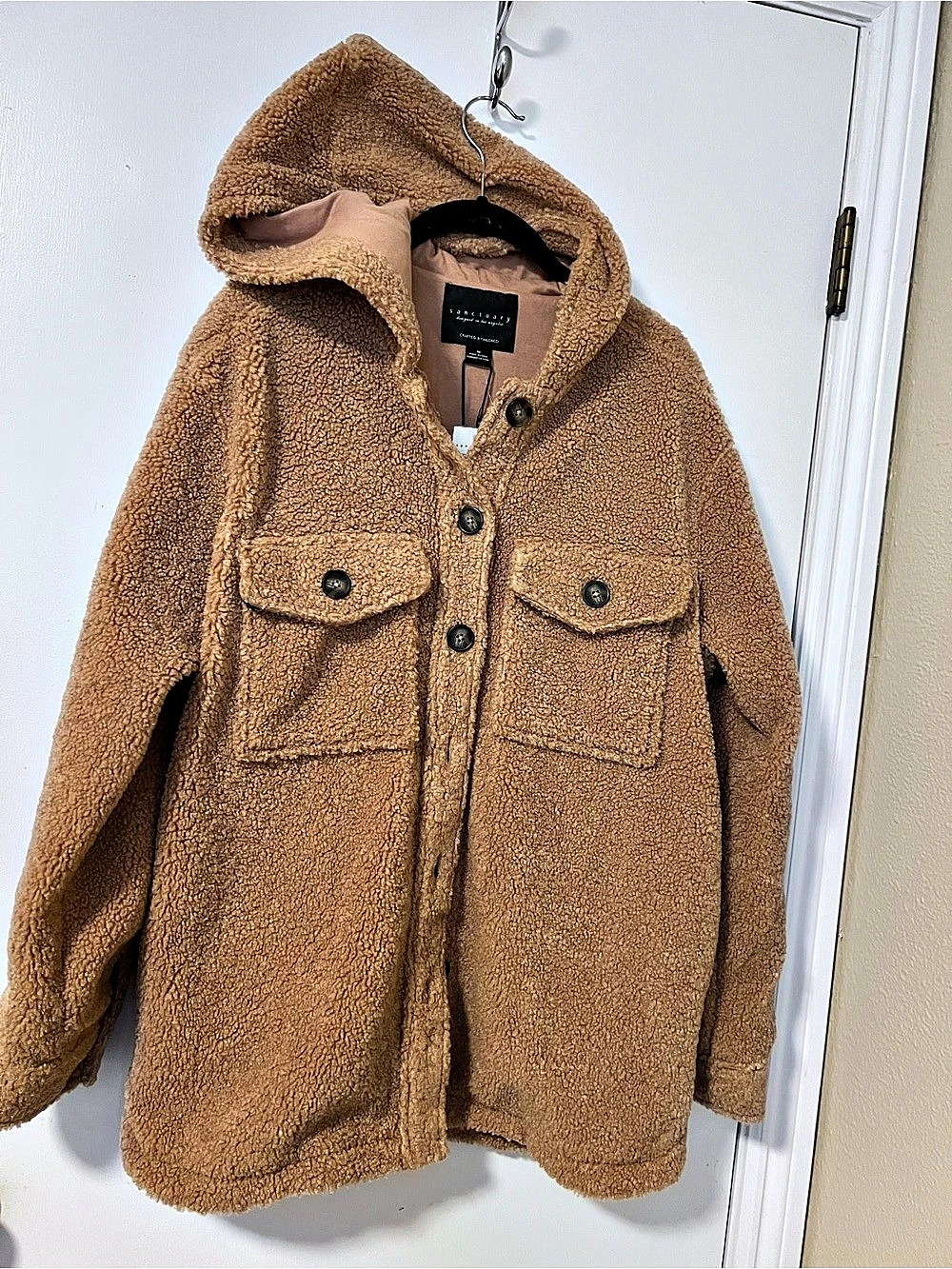 Sanctuary CL0169AA Teddy Jacket in Brown Size Medium NWT